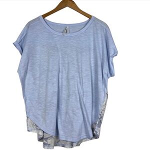 Seven7 Women's Cotton Scoop Neck Floral Short Sleeve T-Shirt Sz XXL EUC Coastal